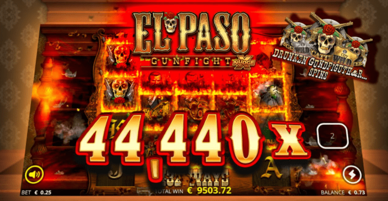 Крупный выигрыш в слоте El Paso Gunfight xNudge